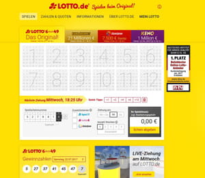 Tippschein von Lotto.de