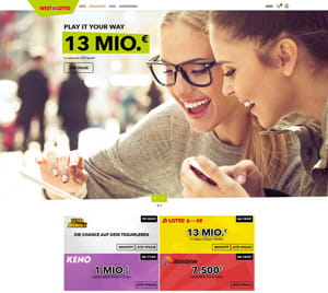 Homepage von Westlotto